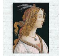 DDSEW GREWT Sandro Botticelli Poster Tela Arte Da Parete Ritratto Idealizzato Di Una Signora Sandro Botticelli Pittura E Stampe Per Home Decor Picture 30X40cm Senza Cornice