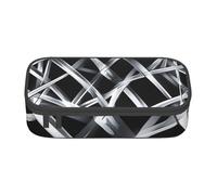 DDSFvbv Astuccio a reticolo - Forniture per studenti e ufficio - Borsa portaoggetti - Borsa per trucchi - Grande borsa per cancelleria, Nero , Taglia unica, Organizer per borse