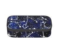 DDSFvbv Astuccio che si illumina al buio, per studenti e ufficio, borsa per riporre oggetti, borsa per trucchi, grande borsa per cancelleria, Nero , Taglia unica, Organizer per borse