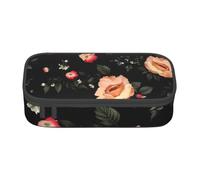 DDSFvbv Autunno Bellissimo astuccio floreale - Forniture per studenti e ufficio - Borsa portaoggetti - Borsa per trucco - Grande borsa per cancelleria, Nero , Taglia unica, Organizer per borse