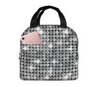 DDSFvbv Borsa termica per il pranzo con paillettes argentate, riutilizzabile, portatile, perfetta per lavoro, picnic, spiaggia, barbecue