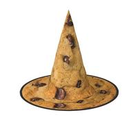 DDSFvbv Cappello da strega con biscotti al cioccolato, per feste di Halloween, accessorio per cosplay, travestimenti, decorazioni per le vacanze, taglia unica