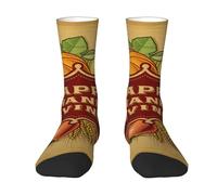 DDSFvbv Happy Thanksgiving Unisex Casual Crew Socks Training Athletic Socks Uomini e Donne Traspirante Prestazioni Miglior Regalo, 2 Nero-2, Taglia unica