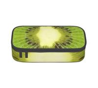 DDSFvbv Kiwi Slice Pencil Case - Forniture per studenti e ufficio - Borsa portaoggetti - Borsa per trucchi - Borsa grande per cancelleria, Nero , Taglia unica, Organizer per borse