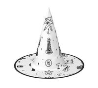 DDSFvbv Lettera dei segni dell'alfabeto per feste di Halloween, cappello da strega, accessorio per cosplay, travestimento, decorazioni per le vacanze, taglia unica
