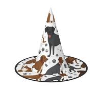 DDSFvbv Retrievers - Cappello da strega per feste di Halloween, accessorio per cosplay, travestimento, decorazioni per le vacanze, taglia unica