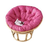 DDSQGTY Cojín para Silla Papasan - Sin Silla - Cojín Redondo Grueso y Mullido, Cómodo para Columpio Colgante, para Exteriores e Interiores, Jardín o Patio(Pink,70 * 70cm)