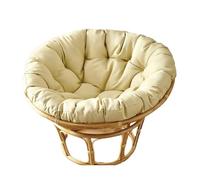 DDSQGTY Cojín para Silla Papasan - Sin Silla - Cojín Redondo Grueso y Mullido, Cómodo para Columpio Colgante, para Exteriores e Interiores, Jardín o Patio(Cream color,100 * 100cm)