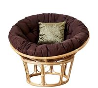 DDSQGTY Cojín para Silla Papasan - Sin Silla - Cojín Redondo Grueso y Mullido, Cómodo para Columpio Colgante, para Exteriores e Interiores, Jardín o Patio(Dark Coffee Color,40 * 40cm)