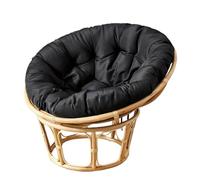 DDSQGTY Cojín para Silla Papasan - Sin Silla - Cojín Redondo Grueso y Mullido, Cómodo para Columpio Colgante, para Exteriores e Interiores, Jardín o Patio(Nero,150 * 150cm)