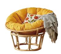 DDSQGTY Cojín para Silla Papasan - Sin Silla - Cojín Redondo Grueso y Mullido, Cómodo para Columpio Colgante, para Exteriores e Interiores, Jardín o Patio(Yellow,80 * 80cm)