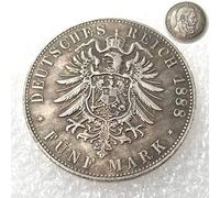 DDTing Germania Antica Friedrich III Vecchia Moneta non circolata - Prussia Mark 1888 Vecchie Monete - Fai di nuovo il tedesco - E 'fatto a mano Hobo Nickel Coins goodService