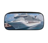 DDTKLSNV Astuccio in pelle impermeabile carino portapenne da viaggio cosmetico borsa organizer portapenne per uomini e donne, navi da crociera