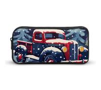 DDTKLSNV Astuccio per matite con camion nella neve, grande capacità, grazioso astuccio per matite e cosmetici, per donne e uomini