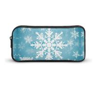 DDTKLSNV Astuccio per matite invernale con fiocco di neve, grande capacità, grazioso astuccio per trucchi e cosmetici, per donne e uomini
