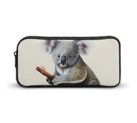 DDTKLSNV Astuccio portapenne con koala e farfalla, grande capacità, astuccio per matite e cosmetici, per donne e uomini