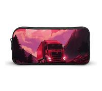 DDTKLSNV Astuccio portapenne con luna rossa, grande capacità, grazioso astuccio per trucchi e cosmetici, per donne e uomini