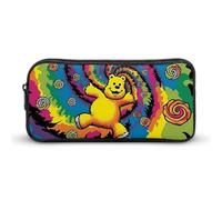 DDTKLSNV Astuccio portapenne con orso del Ringraziamento che balla, grande capacità, grazioso astuccio per matite e cosmetici, per donne e uomini