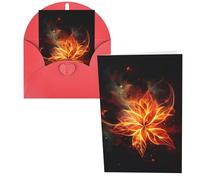 DDTKLSNV Biglietto di ringraziamento con buste, 10 x 15 cm, biglietti di auguri astratti con fiori di fuoco, biglietti per tutte le occasioni, biglietti pensando a te, per Natale, vacanze, compleanno