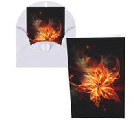 DDTKLSNV Biglietto di ringraziamento con buste, 10 x 15 cm, biglietti di auguri astratti con fiori di fuoco, biglietti per tutte le occasioni, biglietti pensando a te, per Natale, vacanze, compleanno