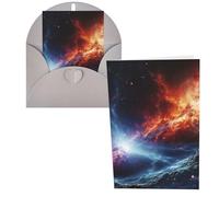 DDTKLSNV Biglietto di ringraziamento con buste, 10 x 15 cm, biglietti di auguri con stelle dello spazio esterno, per tutte le occasioni, biglietto di auguri per Natale, vacanze, compleanno, laurea