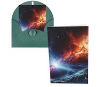 DDTKLSNV Biglietto di ringraziamento con buste, 10 x 15 cm, biglietti di auguri con stelle dello spazio esterno, per tutte le occasioni, biglietto di auguri per Natale, vacanze, compleanno, laurea