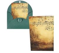 DDTKLSNV Biglietto di ringraziamento con buste, 10 x 15 cm, biglietti di auguri, spartiti musicali, per tutte le occasioni, biglietti pensando a te, per Natale, vacanze, compleanni, lauree