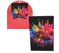DDTKLSNV Biglietto di ringraziamento con buste 4x6 biglietti di auguri colorati esplosione polvere per tutte le occasioni biglietti pensando a te biglietto per vacanze di Natale, compleanno, laurea