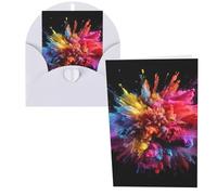 DDTKLSNV Biglietto di ringraziamento con buste 4x6 biglietti di auguri colorati esplosione polvere per tutte le occasioni biglietti pensando a te biglietto per vacanze di Natale, compleanno, laurea