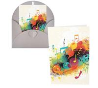 DDTKLSNV Biglietto di ringraziamento con buste 4x6 biglietti di auguri Musica astratta a tema tutte le occasioni Biglietti per appunti Thinking Of You Biglietto per Natale Vacanze Compleanno Laurea
