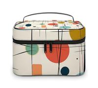 DDTKLSNV Borsa da trucco moderna di metà secolo borsa da viaggio portatile borsa cosmetica con cerniera organizer per trucco borsa da toilette per donne signore