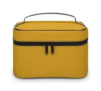 DDTKLSNV Borsa per il trucco giallo naturale portatile da viaggio borsa cosmetica con cerniera organizer per trucco borsa da toilette per donne signore