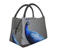 DDTKLSNV Borsa termica per il pranzo cinese Celadon con pavone, a prova di perdite, per donne e uomini, riutilizzabile, per lavoro, picnic, viaggi
