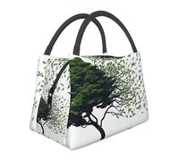 DDTKLSNV Borsa termica per il pranzo con albero grande che soffia nel vento, a prova di perdite, per donne e uomini, riutilizzabile, per lavoro, picnic, viaggi