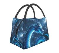 DDTKLSNV Borsa termica per il pranzo con drago cinese, a prova di perdite, per donne e uomini, riutilizzabile, per lavoro, picnic, viaggi