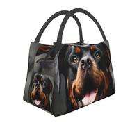 DDTKLSNV Cool Rottweiler Dog Art Lunch Bag isolato a prova di perdite, per donne e uomini, riutilizzabile, borsa termica per il pranzo, per lavoro, picnic e viaggi