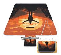 DDTKLSNV Coperta da picnic, impermeabile, pieghevole, leggera, portatile, a braccia aperte, coperta da spiaggia, per parco, viaggi, campeggio, picnic, accessorio per adulti (152 x 152 cm)
