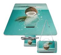 DDTKLSNV Coperta da picnic, impermeabile, pieghevole, leggera, portatile, al cocco, per spiaggia, parco, viaggi, campeggio, picnic, accessorio per adulti (152 x 152 cm)