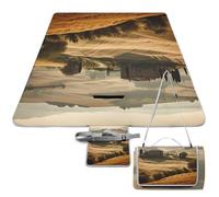 DDTKLSNV Coperta da picnic, impermeabile, pieghevole, leggera, portatile, vista del tipico paesaggio toscano, coperta da spiaggia, per parco, viaggi, campeggio, picnic, accessorio per adulti (152 x