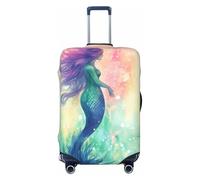 DDTKLSNV Copertura per bagagli da viaggio per valigia, bella coda di sirena, protezione elastica per valigia, lavabile, antigraffio, adatta per bagagli da 45 a 81 cm, Nero , XL