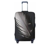 DDTKLSNV Copertura per bagagli da viaggio per valigia, in piuma nera, elastica, lavabile, antigraffio, per valigie da 45-81 cm, Nero , M