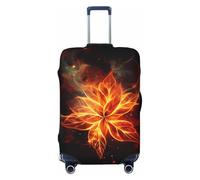 DDTKLSNV Coperture per bagagli da viaggio per valigie, astratti fiori di fuoco, protezione elastica per valigia, lavabile, antigraffio, copertura per bagagli adatta per bagagli da 45-81 cm, Nero , S