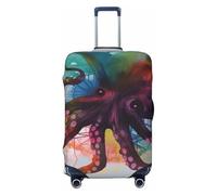 DDTKLSNV Coperture per bagagli da viaggio per valigie, astratto colorato polpo elastico protezione per valigie lavabile antigraffio valigia copertura bagagli protezione per bagagli adatto per bagagli