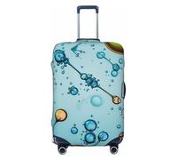 DDTKLSNV Coperture per bagagli da viaggio per valigie, astrazione, biologia, chimica, elastica, lavabile, antigraffio, copertura per bagagli adatta per bagagli da 45-81 cm, Nero , XL