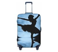 DDTKLSNV Coperture per bagagli da viaggio per valigie, con silhouette di ballerina elastica, lavabile, antigraffio, per valigie da 45-81 cm, Nero , XL