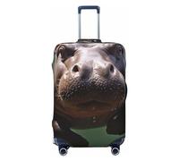 DDTKLSNV Coperture per bagagli da viaggio per valigie, ippopotamo subacqueo, protezione elastica per valigie, lavabile, antigraffio, per valigie da 45-81 cm, Nero , L