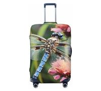 DDTKLSNV Coperture per bagagli da viaggio per valigie, libellula, insetti, fiori, protezione elastica per valigia, lavabile, antigraffio, per bagagli da 45,7 a 81,7 cm, Nero , XL