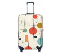 DDTKLSNV Coperture per bagagli da viaggio per valigie, moderne metà secolo elastico per valigie, lavabile, antigraffio, copertura per bagagli adatta per bagagli da 45-81 cm, Nero , S