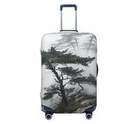 DDTKLSNV Coperture per bagagli da viaggio per valigie, nebbioso pino di montagna elastica, protezione per valigia, lavabile, antigraffio, per bagagli da 45-81 cm, Nero , S