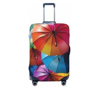DDTKLSNV Coperture per bagagli da viaggio per valigie, ombrello colorato elastico per valigia, lavabile, antigraffio, copertura per bagagli adatta per bagagli da 45-81 cm, Nero , L